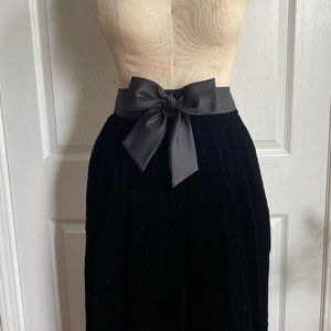 Miss O Oscar de La Renta Wide Leg Velvet Pants Satin Bow Waist EU SZ 14 Vintage